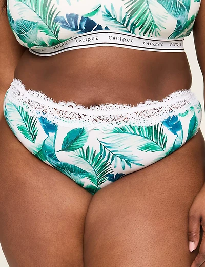 Cotton Thong With Lace