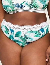 Cotton Thong With Lace