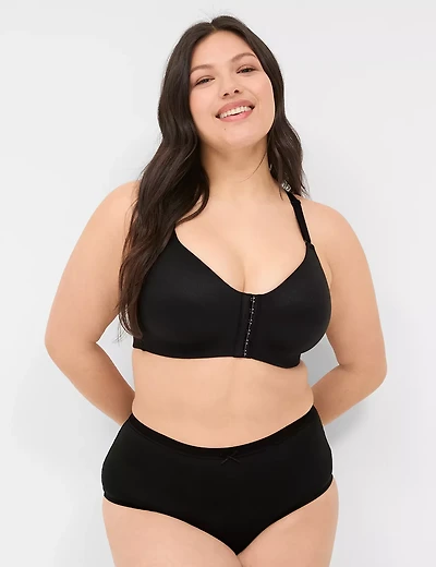 No-Show Lace-Back Full Brief Panty