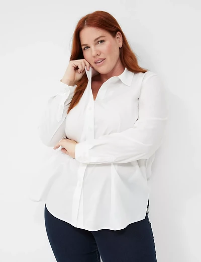 Relaxed Button-Down Boyfriend Shirt