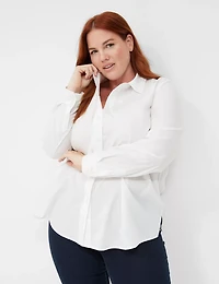 Relaxed Button-Down Boyfriend Shirt