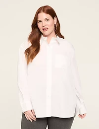 Relaxed Button-Down Boyfriend Shirt