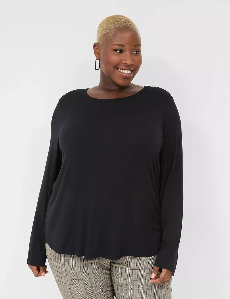 The Long-Sleeve Curved-Hem Tee