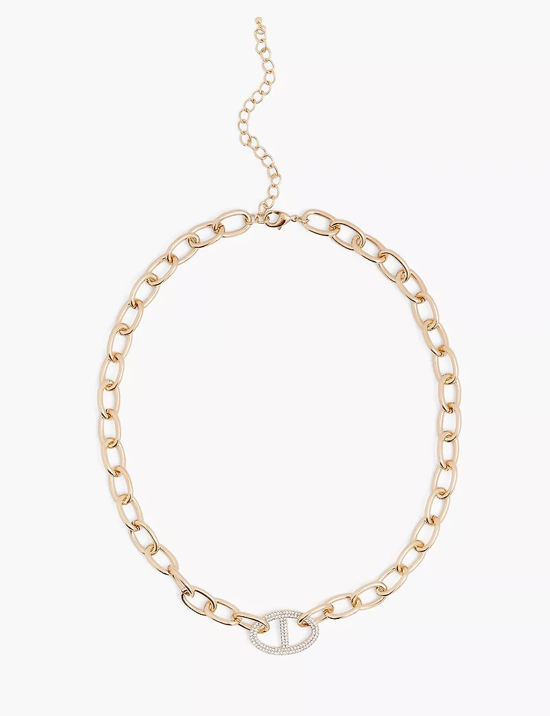 Demi-Fine Pave Chain Necklace