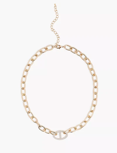 Demi-Fine Pave Chain Necklace