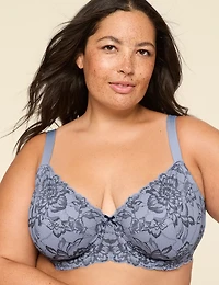 Unlined Balconette Bra with Lace