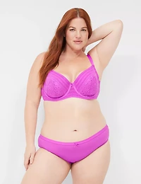 Unlined Balconette Bra with Lace