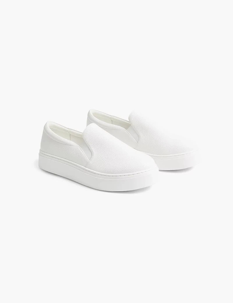 Dream Cloud Slip-On Faux-Leather Platform Sneaker