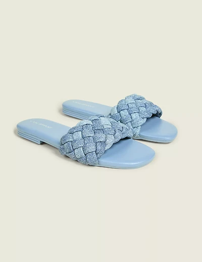 Dream Cloud Braided Faux-Leather Slide