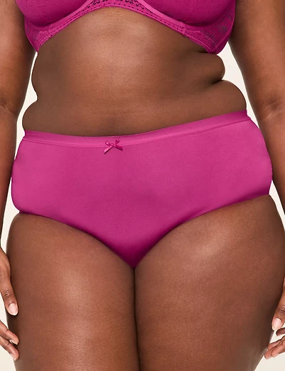 No-Show Lace-Back Full Brief Panty