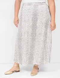 Pleated Maxi Skirt
