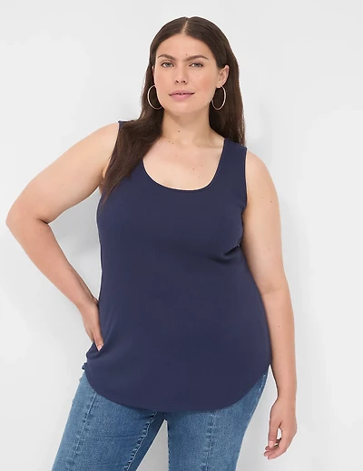 Scoop-Neck Rib Tank