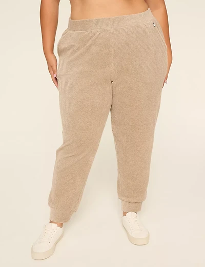 LIVI Metallic Stripe Velvet Jogger
