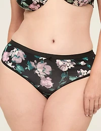 No-Show High Waist Thong With Lace Trim