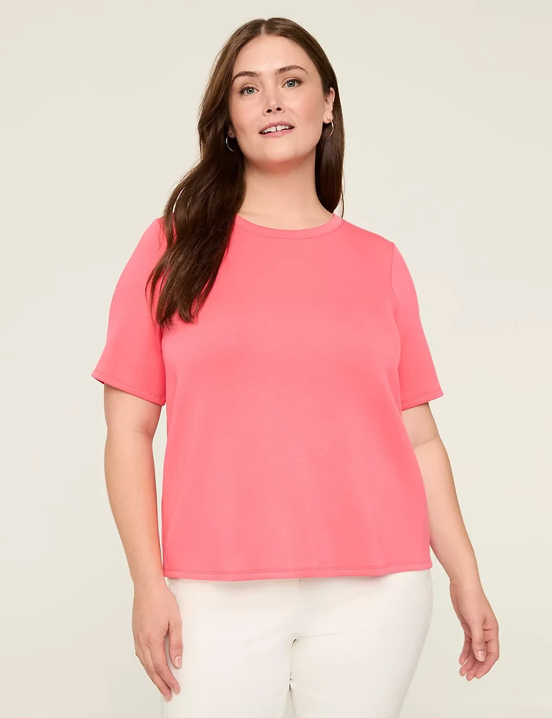 Journey Elbow-Sleeve Crew-Neck Top