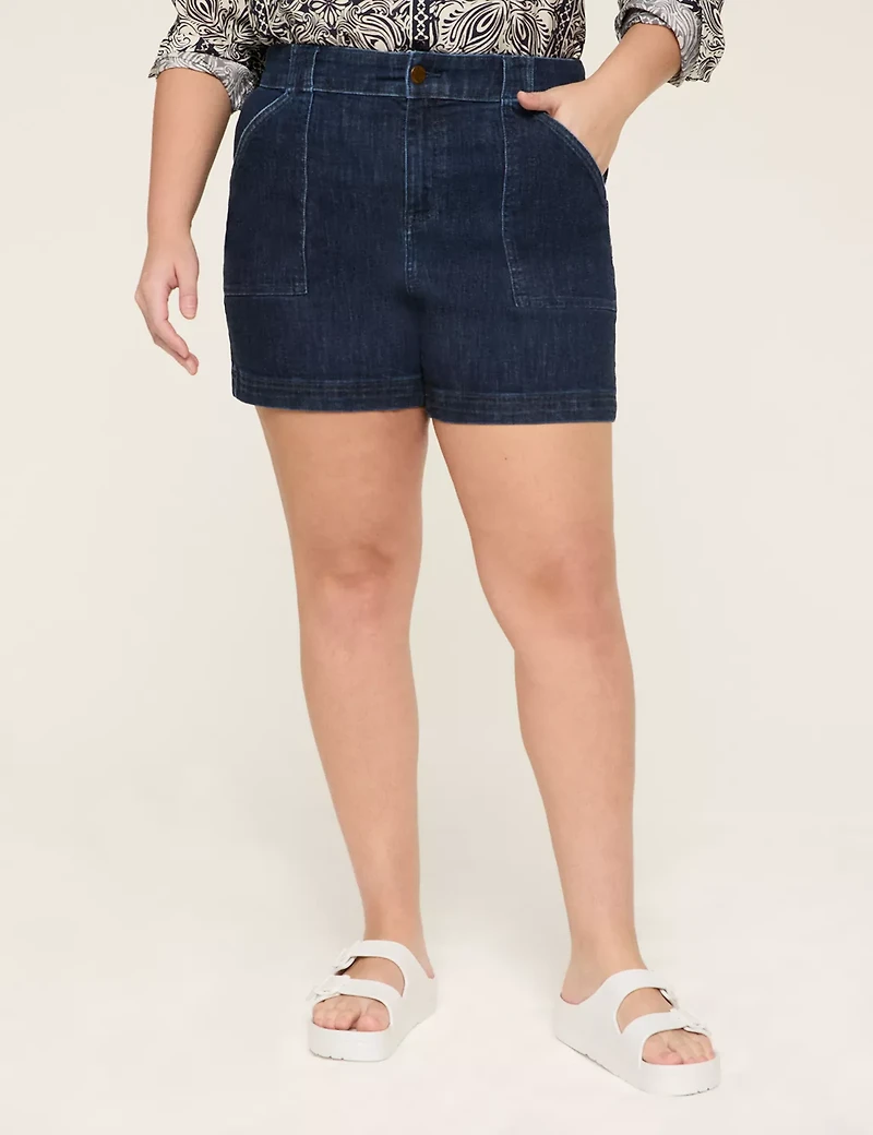 Girlfriend Fit High-Rise Jean Short