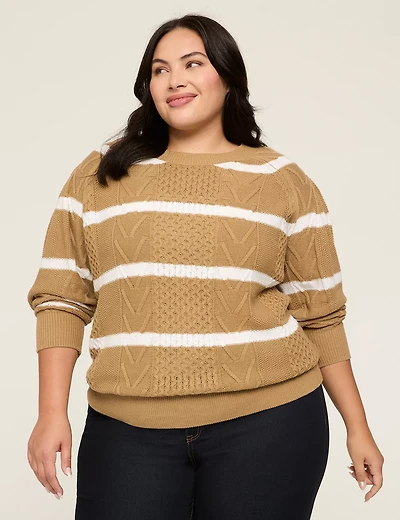 Striped Crew-Neck Sweater