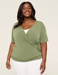 V-Neck Surplice Top