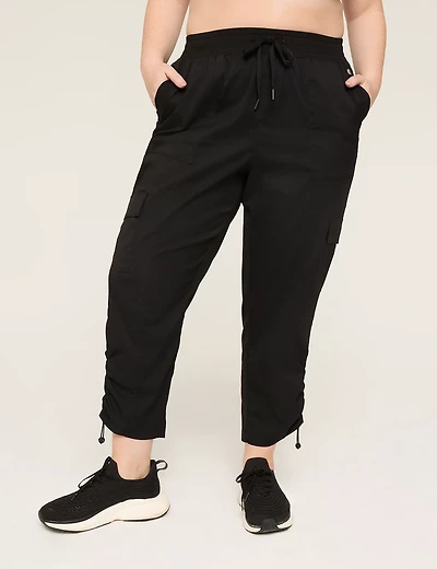 LIVI Woven Crop Bungee-Detail Pant