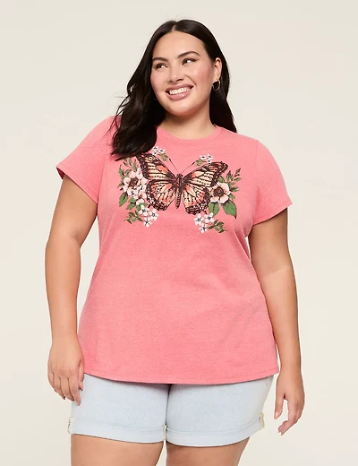 Sequin Butterfly Graphic Tee