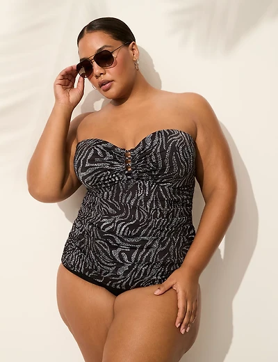 Underwire Balconette Strappy Tankini Top