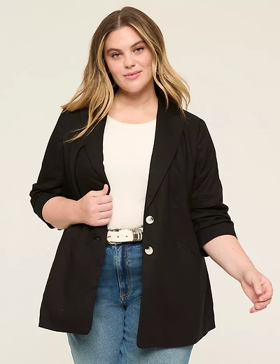 Linen 3/4-Sleeve Jacket