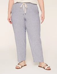 Linen Pull-On Ankle Pant