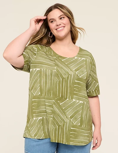 Perfect Sleeve Back-Detail Tee