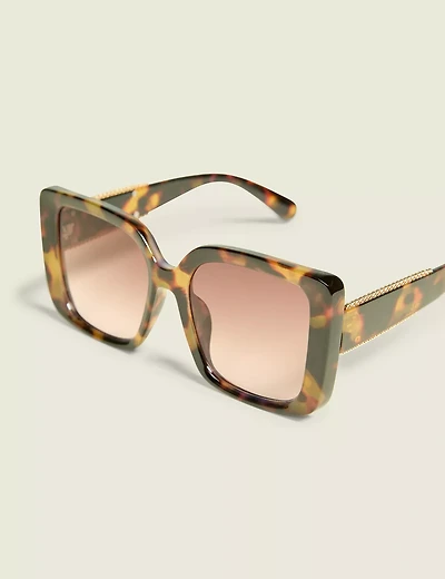 Scalloped Square Sunglasses