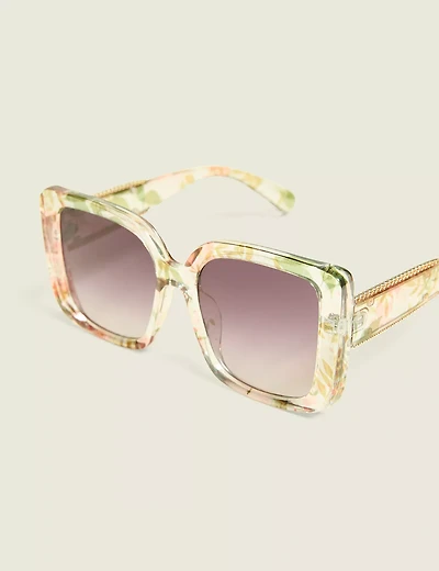 Scalloped Square Sunglasses