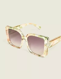 Scalloped Square Sunglasses