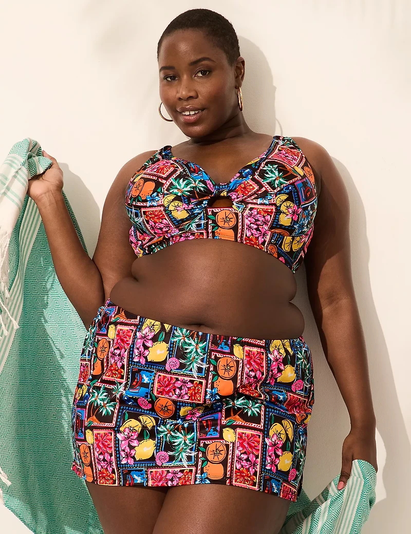 Underwire Knot-Front Bikini Top