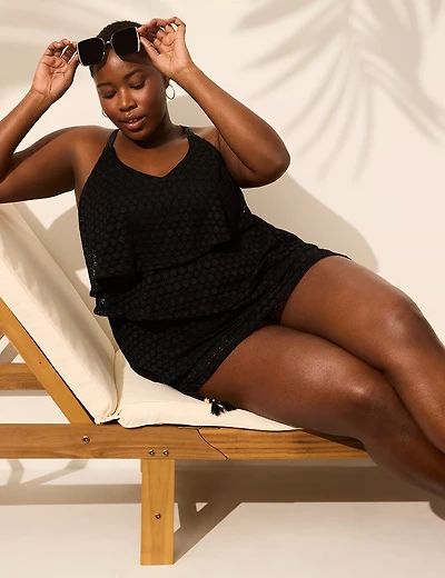 Crochet No-Wire Three-Tier Tankini Top