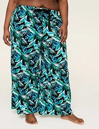 Cotton Poplin Wide Leg Pant