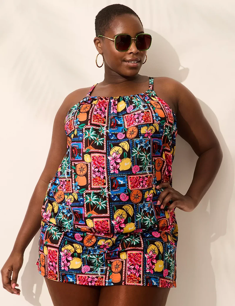 Underwire Blouson Tankini Top