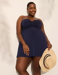 Underwire Versatile-Strap Halter-Neck Swim Dress