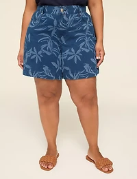 Lightweight Denim Printed Wash Short