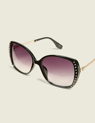 Rhinestone Black Sunglasses
