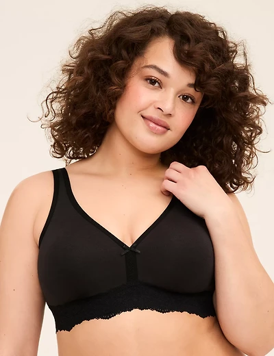 Cotton No-Wire Unlined Full Coverage Bra