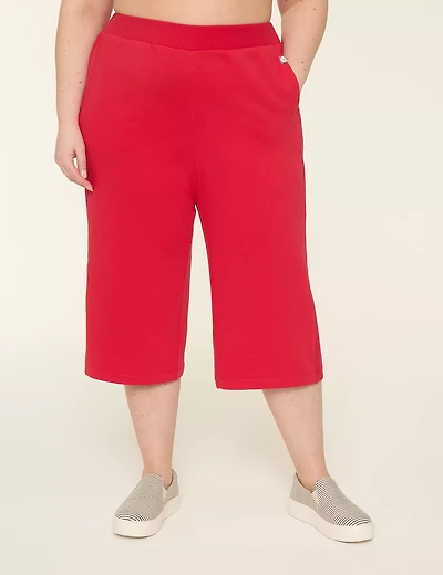 LIVI French Terry Relaxed Straight Capri