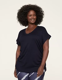 LIVI Soft Ruched-Side Tee