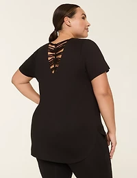 LIVI Soft Macrame Back-Detail Tee