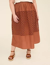 Eyelet Maxi Skirt