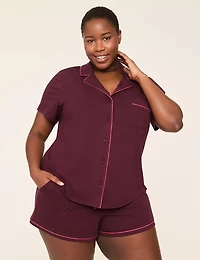 Comfy Cotton Notch-Neck Top & Short PJ Set