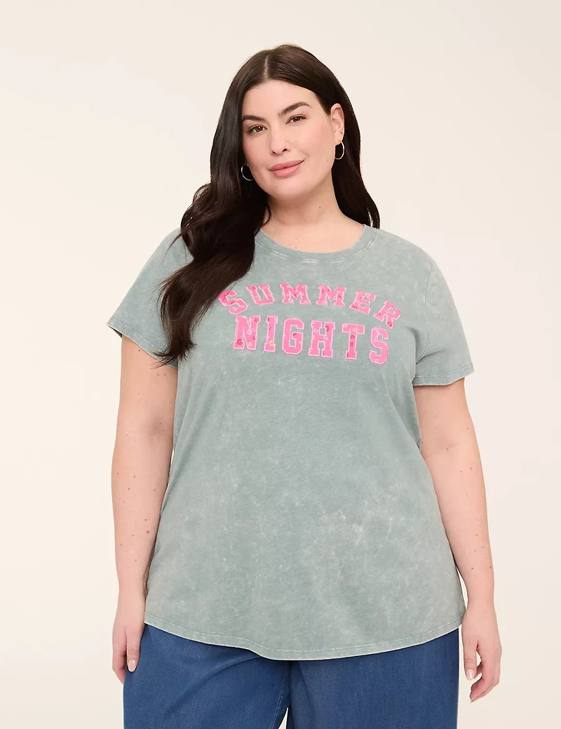 Textured Summer Nights Graphic Tee