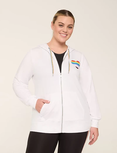 LIVI French Terry Zip-Front Hoodie
