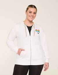 LIVI French Terry Zip-Front Hoodie