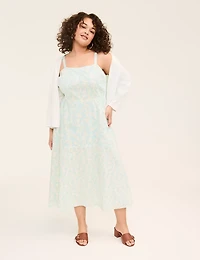 Smocked-Bodice Maxi Dress