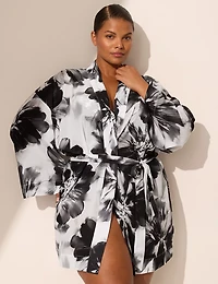 Printed Crepe Robe