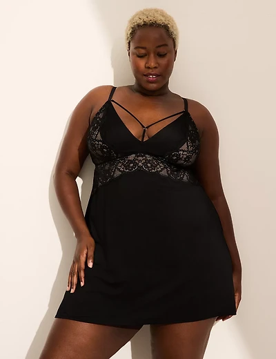 Strappy-Detail Chemise